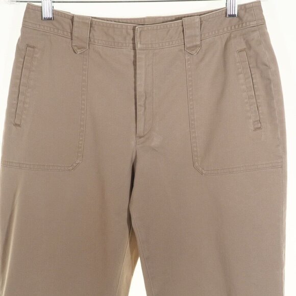 Rafaella Womens Khaki Cropped Pants Size 6 Cotton/Spandex Blend With Pockets & B - Picture 2 of 11
